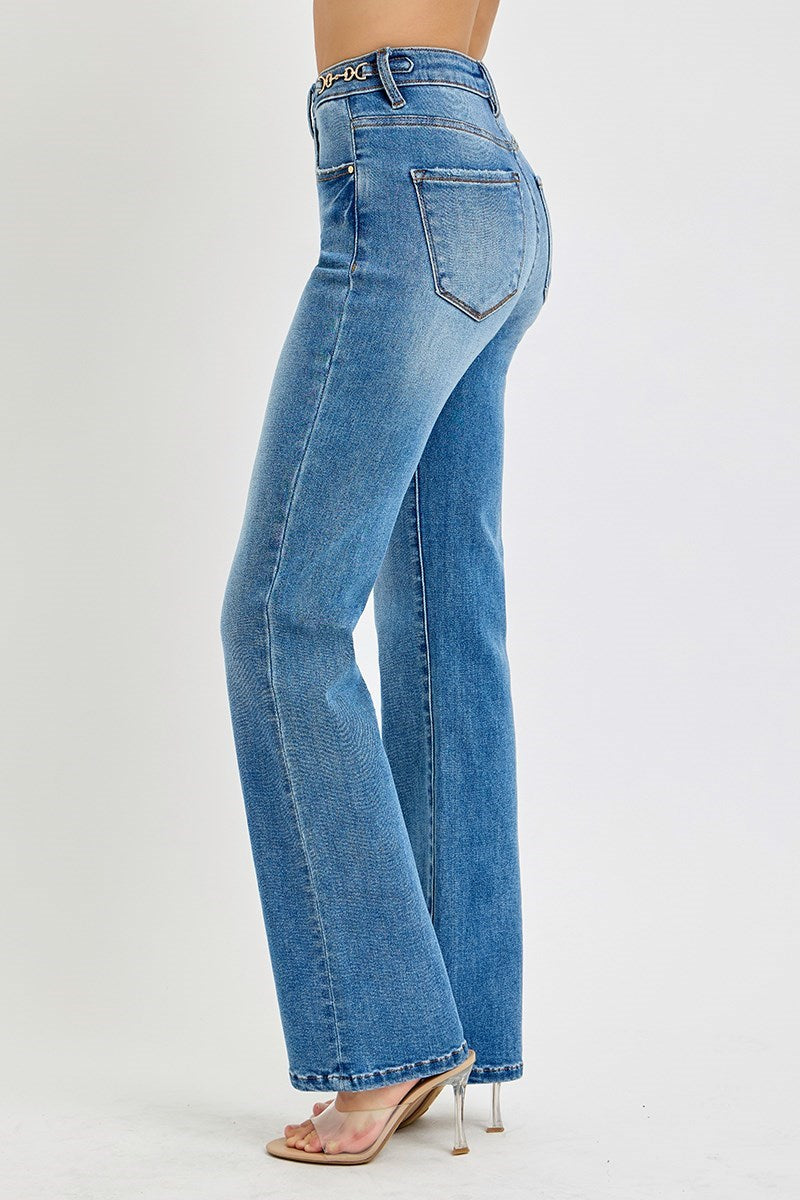 Straight Leg Risen Jeans