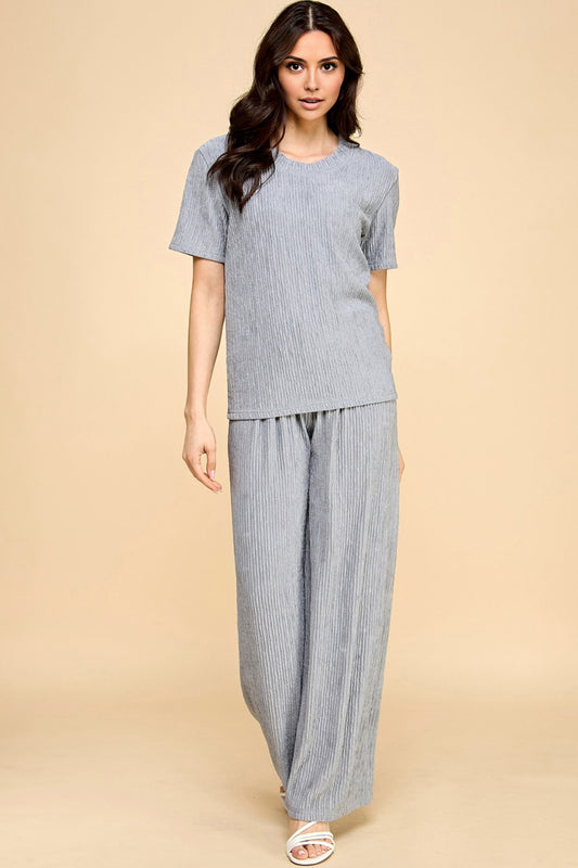 Crinkle Short Sleeve set- Plus