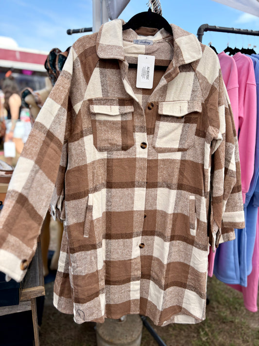 Brown plaid Coat