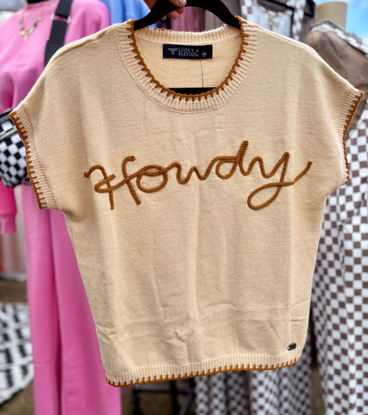 Howdy Sleeves Knitted Sweater