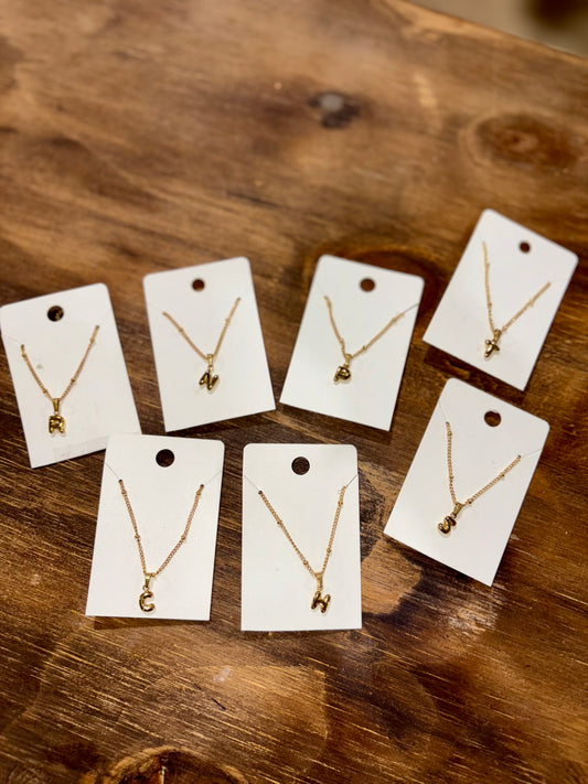 18K Non Tarnish Initial necklace