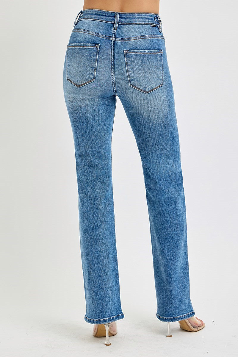 Straight Leg Risen Jeans