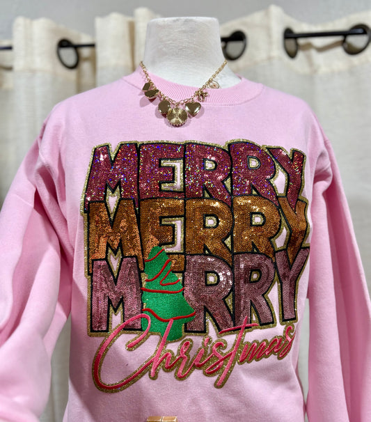 Merry Merry Merry Christmas Crewneck