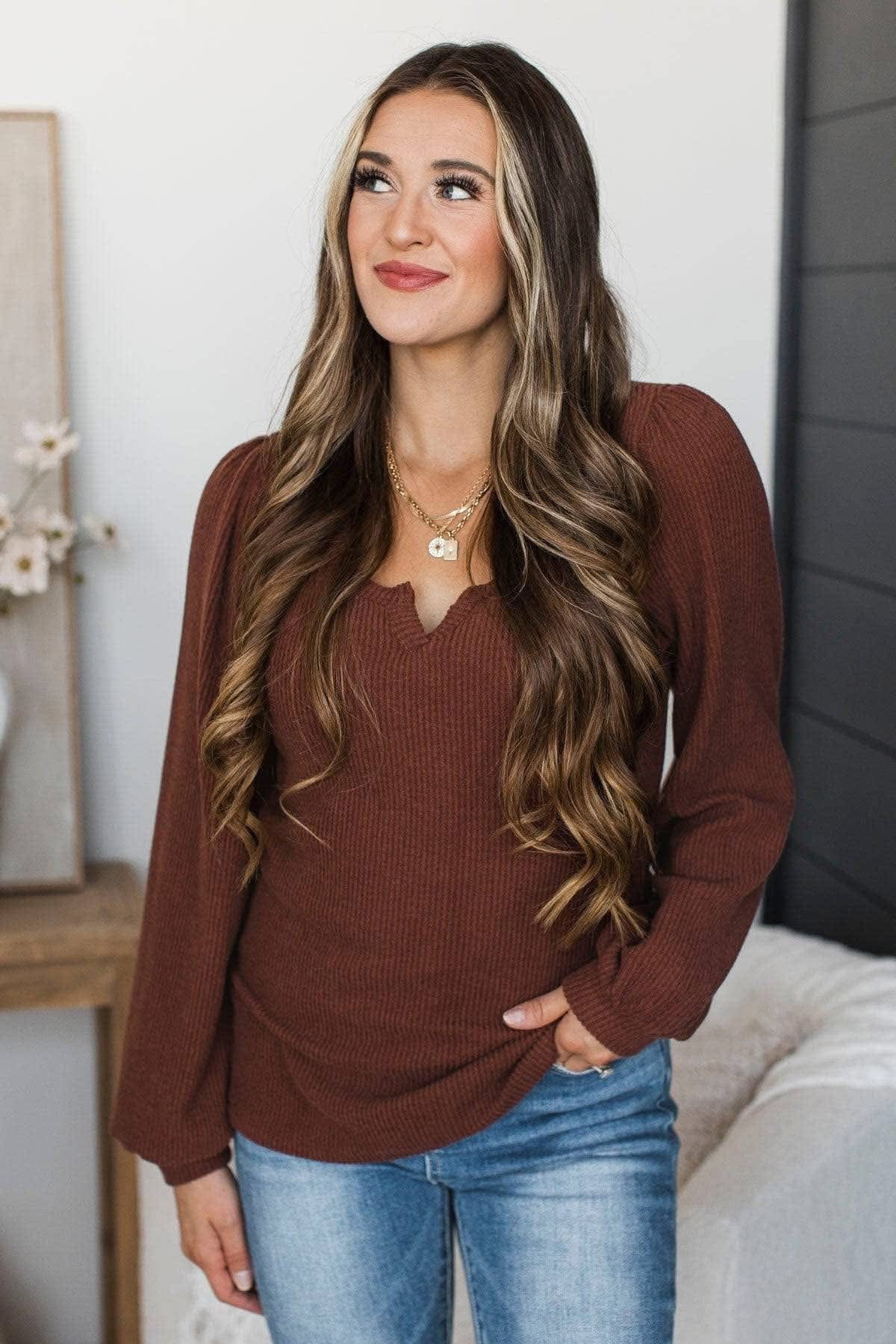 Casual long sleeve top