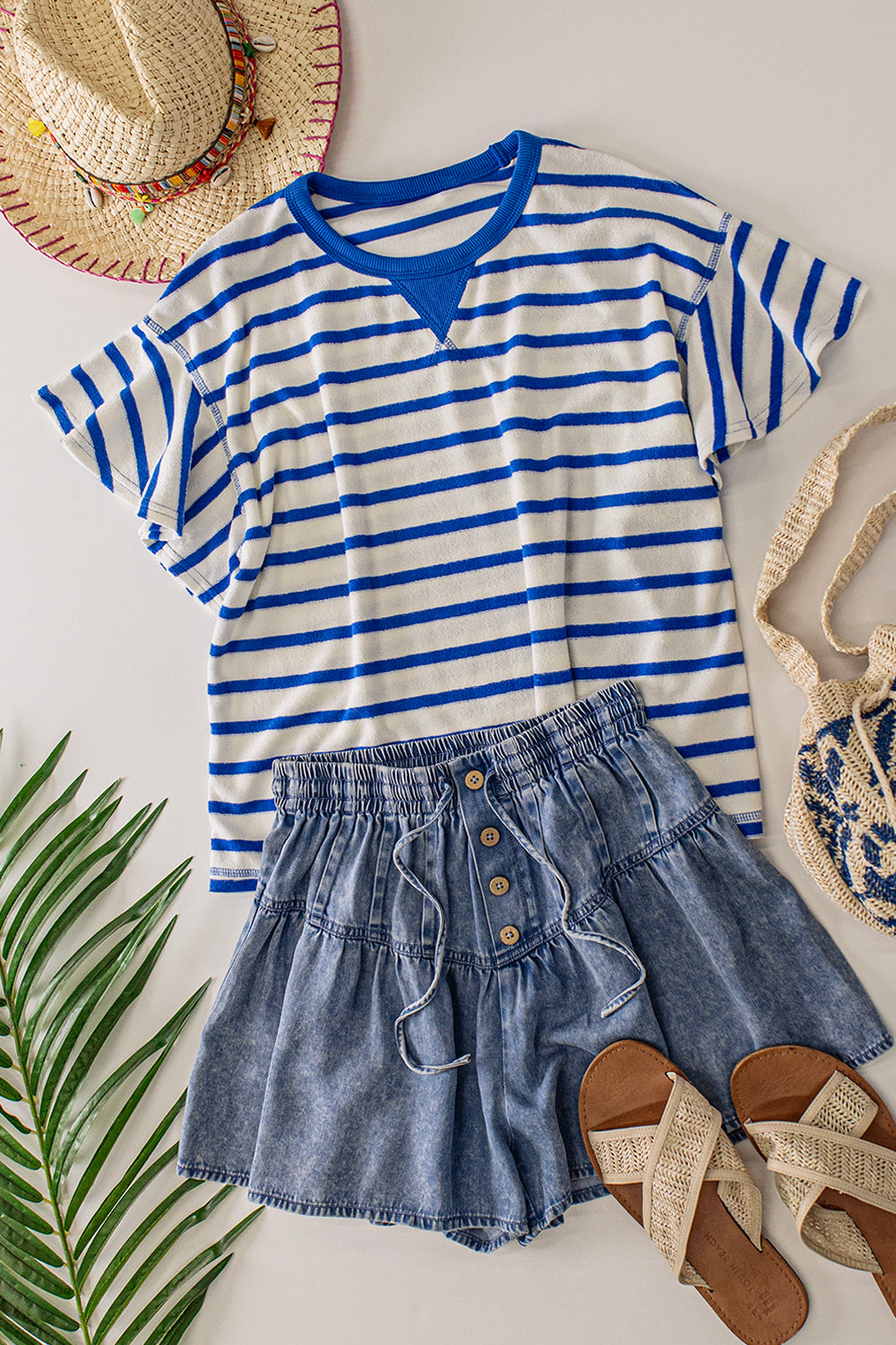 Oversize stripe knit top