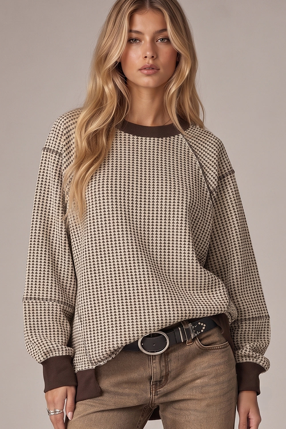 Soft waffle knit sweater